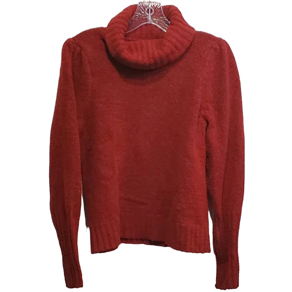 Olive & Oak Red Cowl Turtle Wide waist band Neck Knit Sweater Size Small